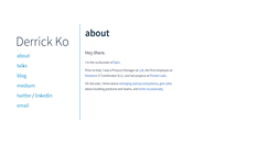 Desktop Screenshot of derrickko.com