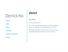 Tablet Screenshot of derrickko.com